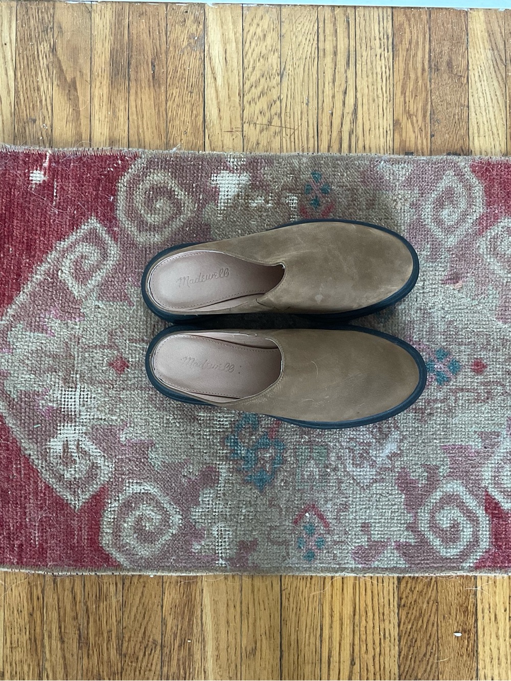 Madewell Tan Suede Slip-On Mules